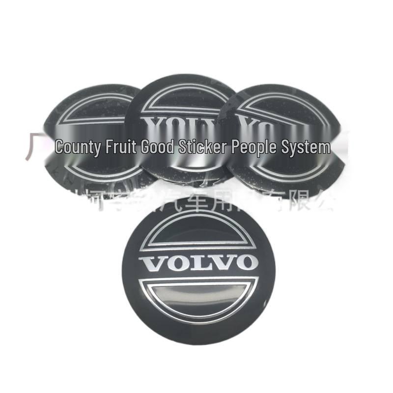 Volvo Car Hubcap Decorative Metal Stickers - Available in 56mm, 60mm, 65mm Sizes