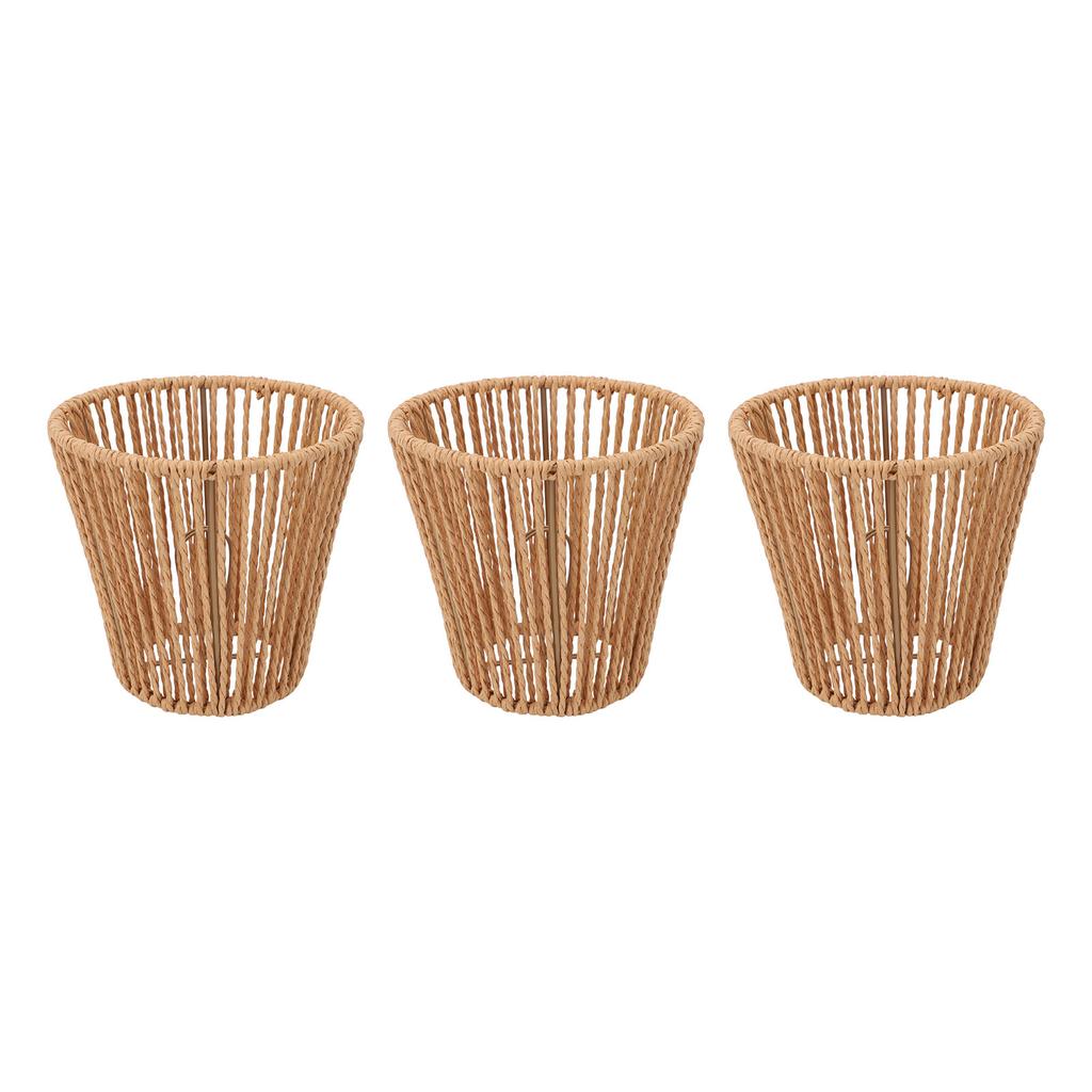 3pcs Small Lamp Shades Replacement Woven Lampshade for Floor Lamps Pendant Light Chandelier