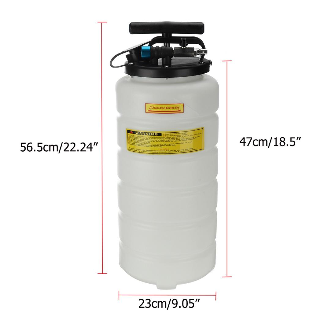 15L Pneumatic Manual Vacuum Fluid Extractor Brake Oil Changer Pump Engine Gear Oil Transmission Fluid Brake Fluid Coolan