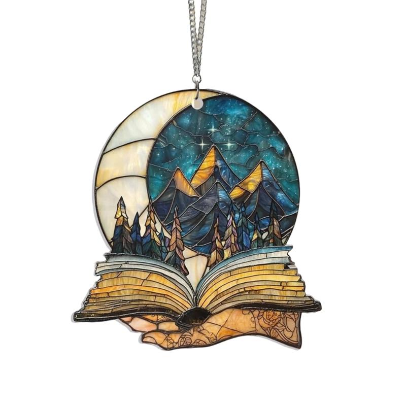 652F Витражное Окно Подвесные Птицы Подсолнухи Ловец Солнца для Окна Двери Домашний Декор Искусственное Зеленое Растение Ловцы Солнца