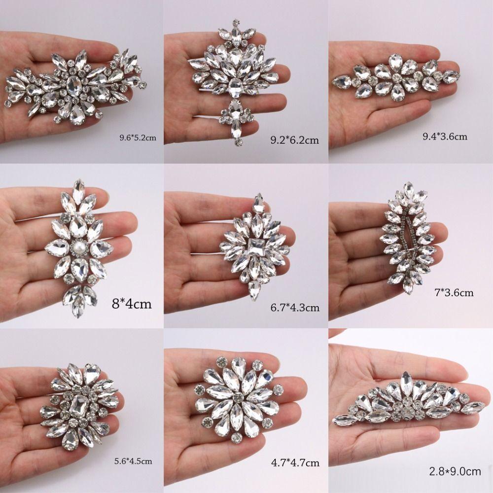 Diamond Decoration Rhinestone Patches Glue Back Beading Applique Luxury Rhinestone Applique