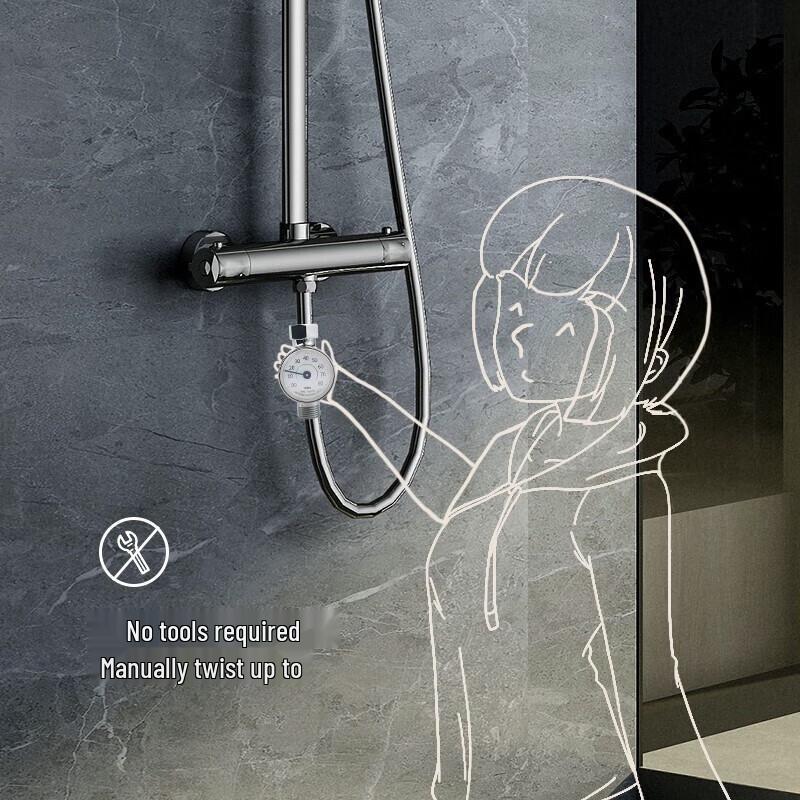 Цифровой светодиодный термометр для душа Meideshi