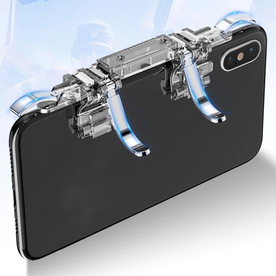 K19 Gaming Trigger Mini Six Finger Control Metal Game Shooter Fire Button Aim Key for Smartphone