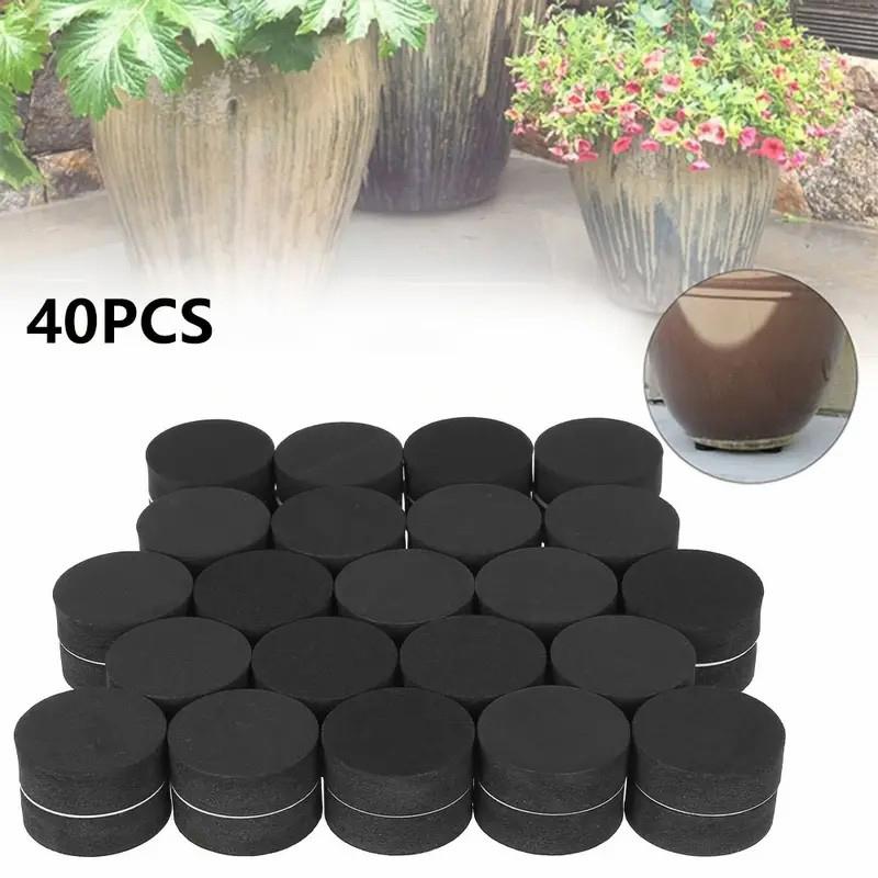 40Pcs Flower Pot Feet Non-Slip Self-Adhesive EVA Plant Pots Round Heighten Pads 30MM*10MM