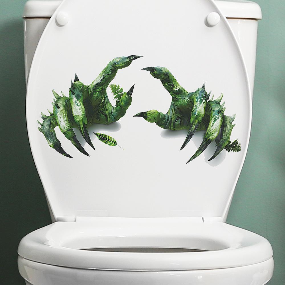 Туалет для ванной комнаты Green Finger с наклейками для домашнего декора
