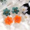 Girls Fashion Acrylic Resin  Personality Petals Studs Earrings Drop Earrings Accessories Jewelry