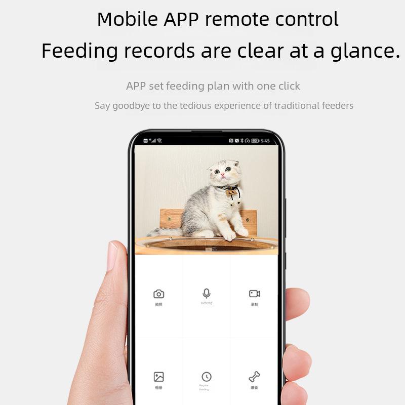 Умная WiFi-кормушка для домашних животных: Автоматическая и синхронизированная кормушка для собак/кошек объемом 6 л