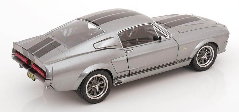 FREESTYLE KK Scale 1/12 Scale Ford Mustang Shelby GT500 Eleanor 1967 Gray Metallic/Black Finished Model (KKDC120171)