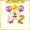 Sponge-Bobs Theme Cartoon Birthday Balloon Party Decoration Plate Cups Napkin Topper Tablecloth Kids Birthday Banner Baby Shower 5