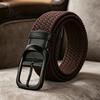 Breathable Elastic Webbing Belt Woven for Women, No Punching Adjustable Waist with Easy Wear Retro Metal Pin Buckle, Casual Stretchy Jeans And Dresses