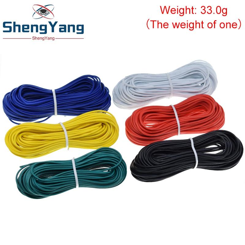 10-метровый монтажный провод 1007 24 AWG, 80°C / 300V, кабель для DIY-электроники, красный/черный/синий/желтый, для электронных компонентов