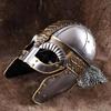 Gjermundbu Viking Helmet, Norse Warrior, LARP Combat Gear, Handmade Steel and Brass Helmet