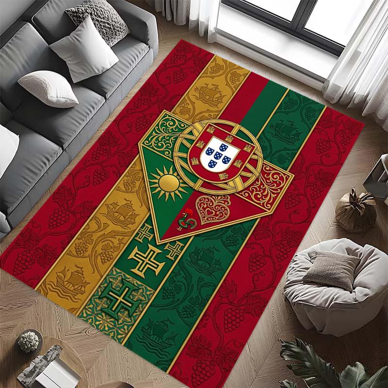 Portuguese Heritage Emblem carpet printing Living room and bedroom mats Doormat Dormitory decoration Christmas gifts