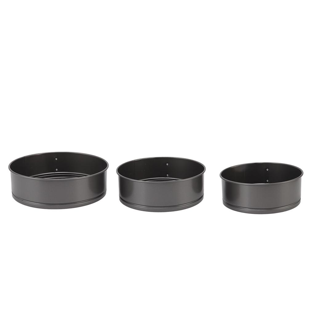 3Pcs Cake Pan Set Prevent Sticking Round Springform Pan with Removable Bottom Baking Tool for