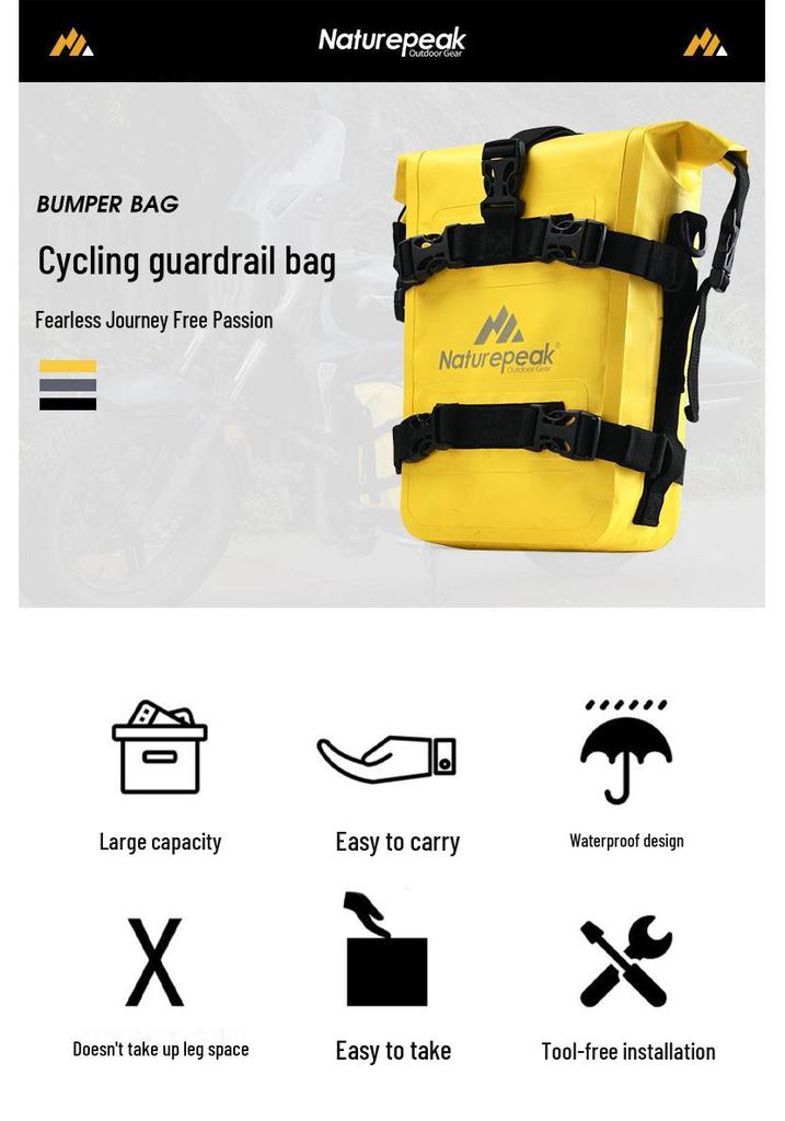 Cross-Border High-Elastic PVC Motorcycle Riding Guard Bar Bag - Scratch & Rainproof