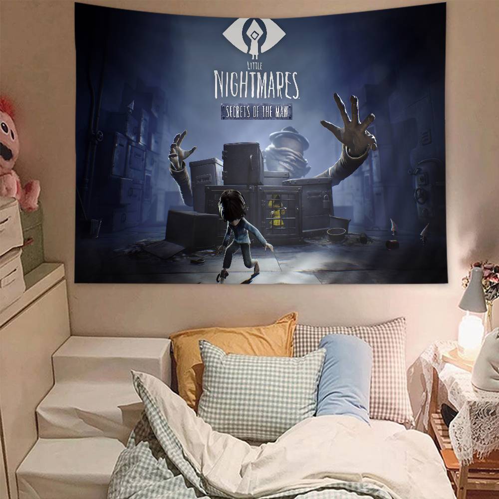 Horror LLittle Game Nightmares Printed Large Wall Tapestry Indian Buddha Wall Decoration Witchcraft Bohemian Hippie Wall Decor