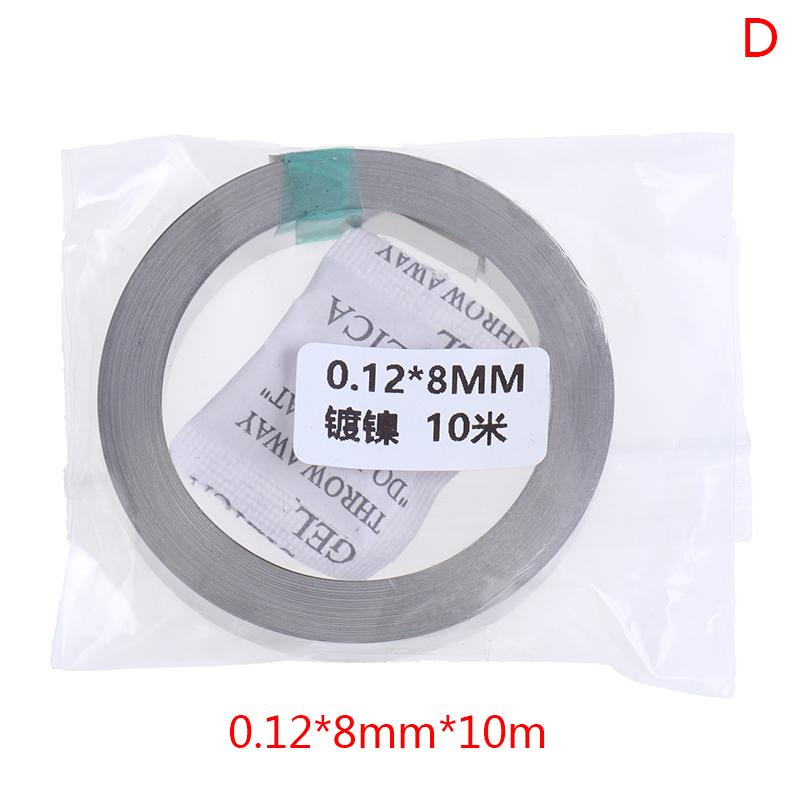 10M 6Mm 8Mm X 0,1/0,12/0,15 никелевая лента для батареи Li 18650