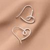 ANENJERY Серьги-гвоздики серебряного цвета с линиями жареного теста, серьги-гвоздики с сердечками для женщин, простые модные украшения