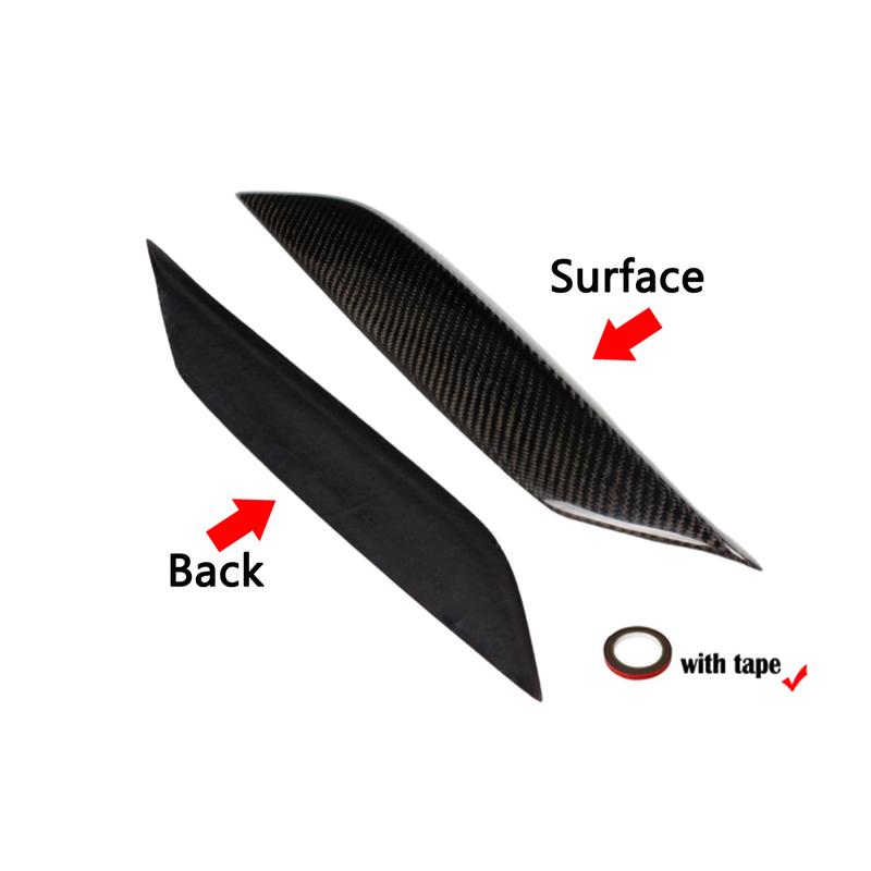 JDM Style Real Carbon Headlights Eyelids Car Decorative Stickers for Nissan 350Z 2003 2004 2005 2006 Front Lamp Eyebrows Z33