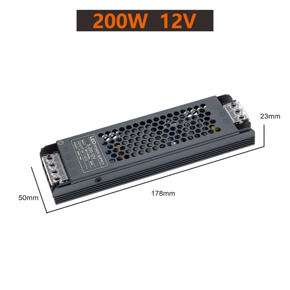 Улучшенный светодиодный драйвер из алюминиевого сплава, бытовой источник питания 12 В/24 В, портативные световые трансформаторы для светодиодной ленты