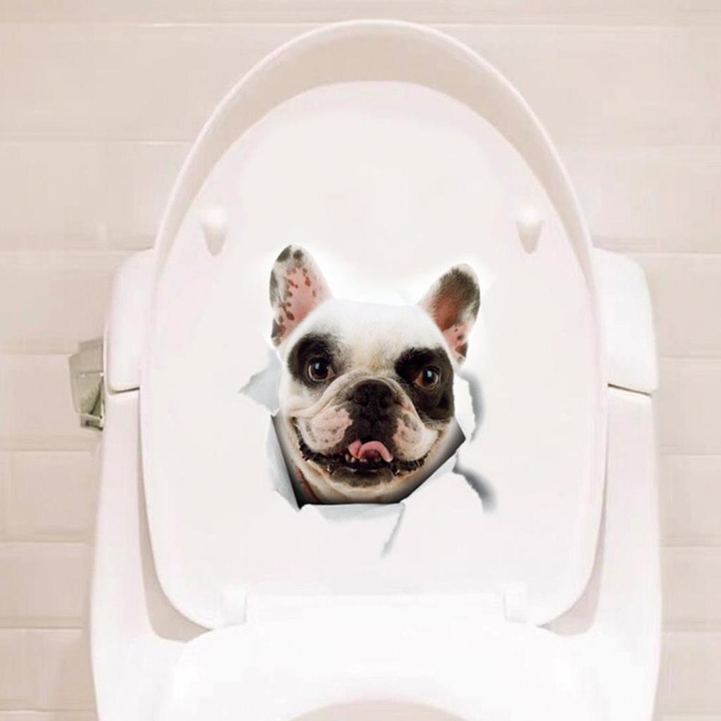 Наклейка на унитаз с изображением мультяшного кота, украшение для ванной комнаты и туалета, водонепроницаемая 3D-самоклеящаяся наклейка на крышку унитаза