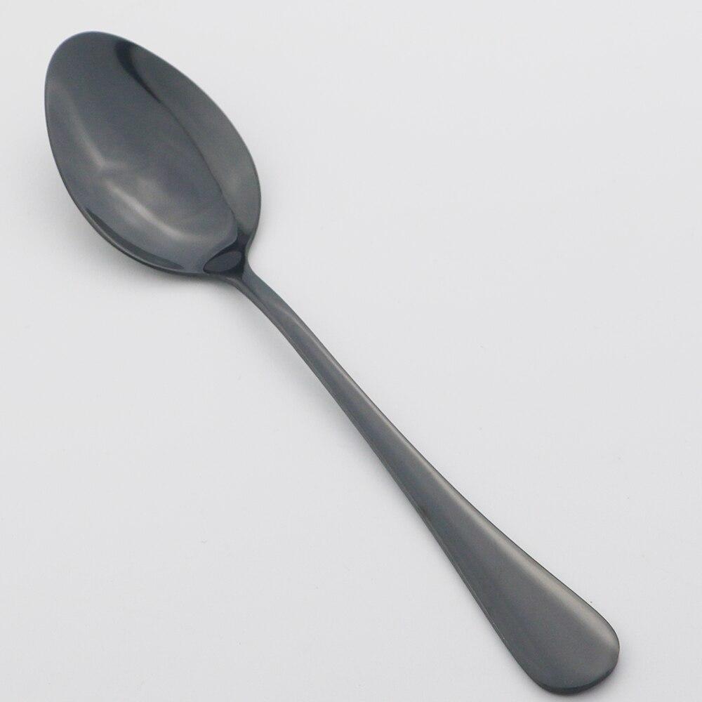 Набор столовой посуды из нержавеющей стали, набор столового серебра, черное золото, обеденная ложка, столовые приборы, столовые приборы, набор посуды для пикника, кухни, дома