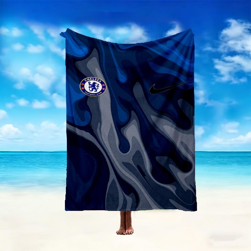 1pc Chelsea FC Blanket, Home Printed Throw Blanket - Soft Blanket Gift for Family, Washable Sofa Bed Blanket