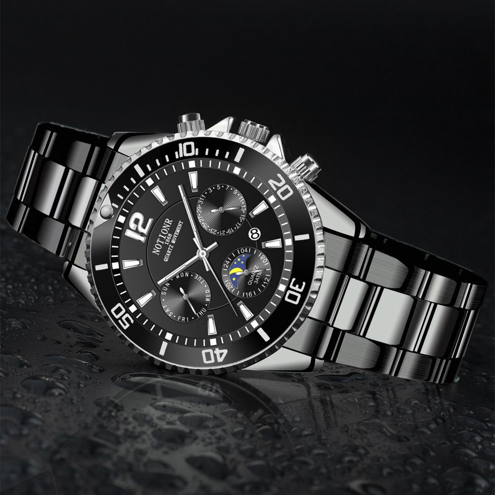 Men's Fashion watches Classic Quartz watch Fashion Business Sports Men's watch Stainless Steel watch Men's steel strap watch