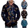 Fashion Print Loose Men's And Women's Long Sleeve Hooded Sweater