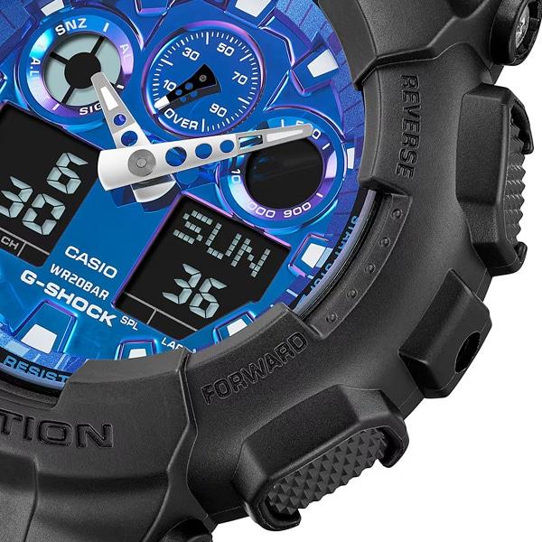 Casio Мужские часы G-SHOCK GA-100FL-1AJF [G-SHOCK Flame inside Series] Круглые часы из черной смолы