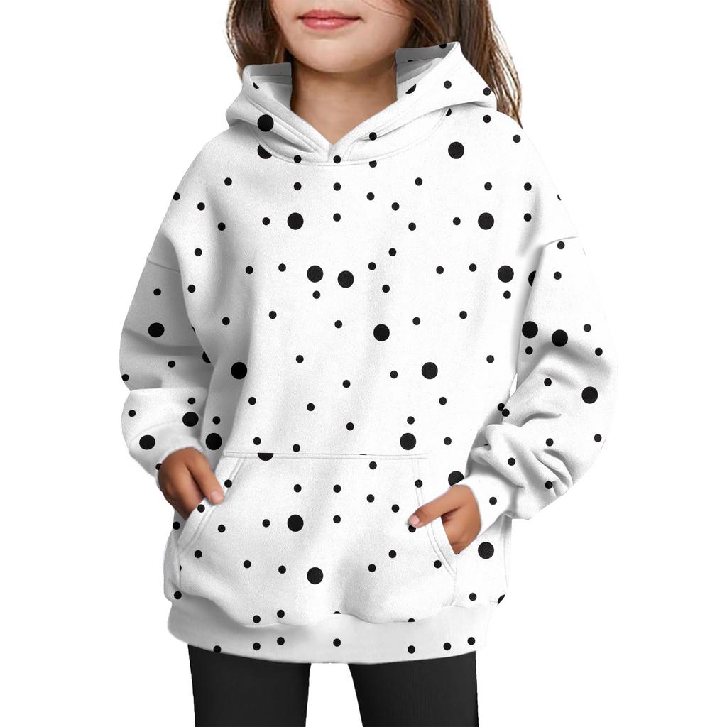 Girls' Hooded Tie-Dye Sweatshirt - Pullover Print Top