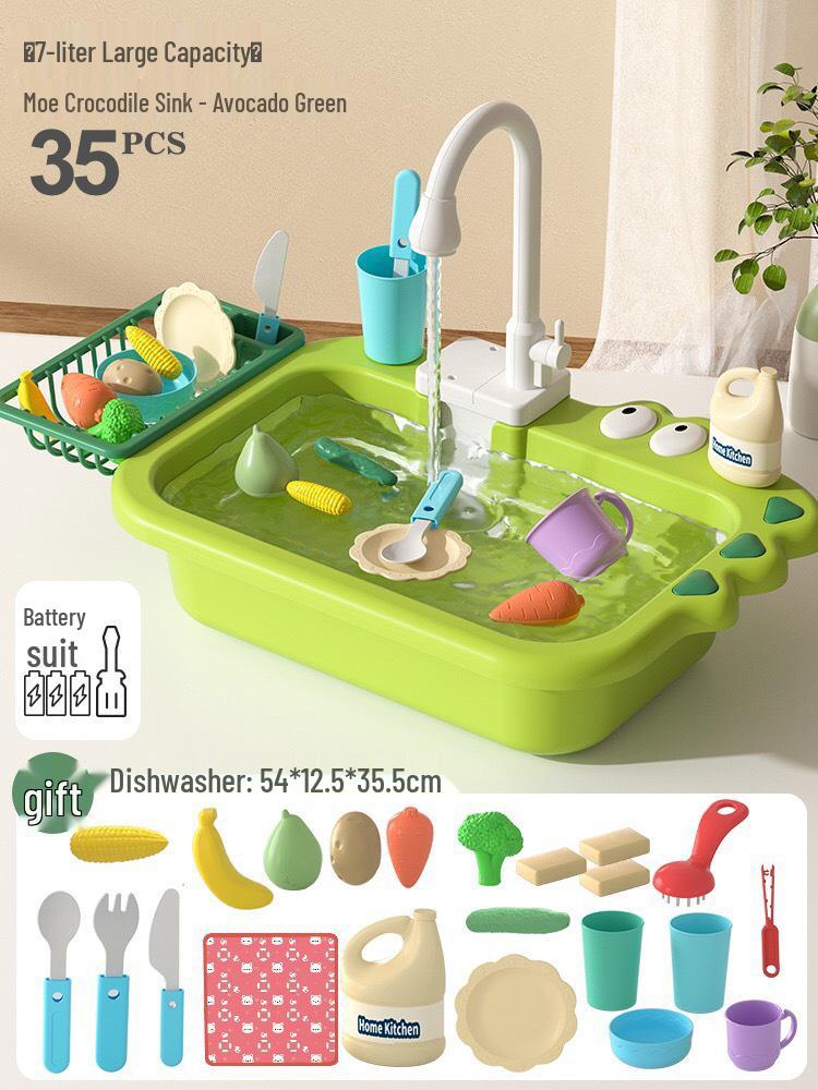 Children's Electric Water Kitchen Sink Toy Set
