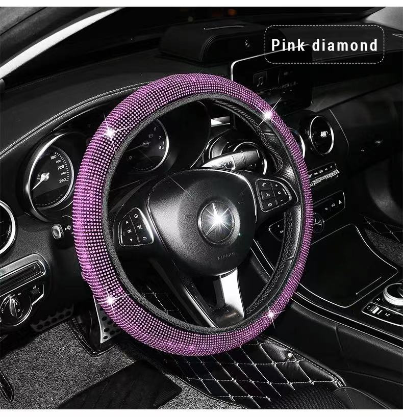 Bling Bling Алмазные стразы Автомобильный чехол на руль 37/38 см Авто Аксессуары для интерьера Женский чехол Автомобильный Стайлинг Four Seasons