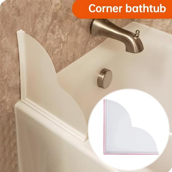 1/2 шт. Защита от брызг для душа с нескользящей силиконовой основой, водонепроницаемая самоклеящаяся, для ванной комнаты, раковины, ванны, угловая акриловая защита от воды