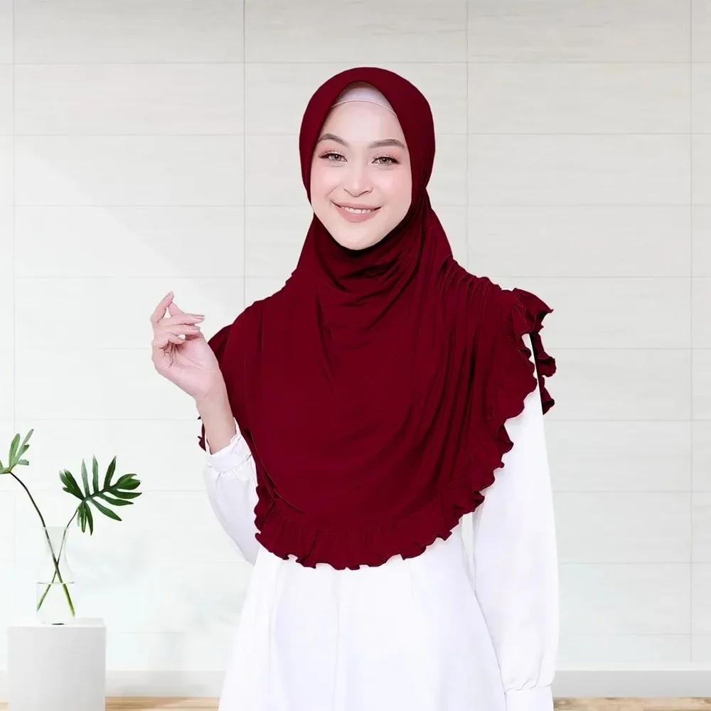 Рамадан мгновенный хиджаб женский мусульманский шарф цепочка платок обертывания эластичный головной убор шея шали Амира исламская молитва хиджабы тюрбан