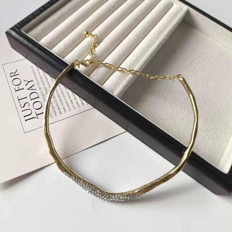 Tooxika Простой Личность Легкая Роскошь Темперамент Металл Неправильной Формы Лава Вспышка Бриллиант Воротник Чокер Ожерелье