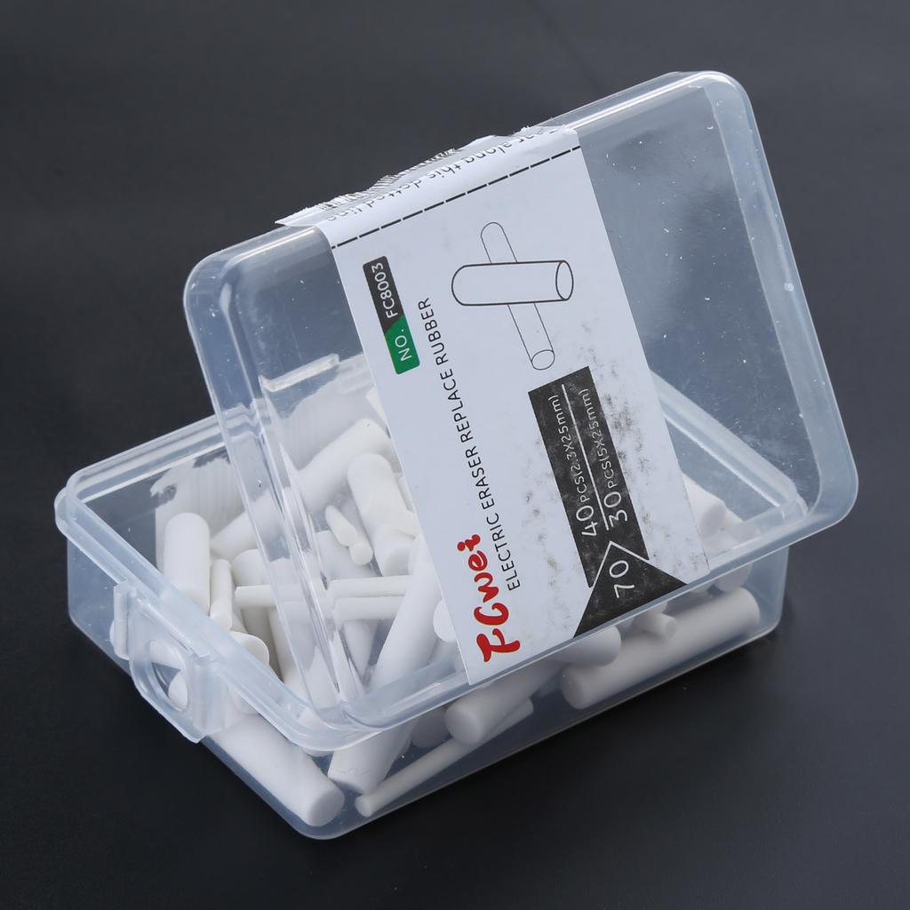 70 шт. сменных стержней для электрических ластиков, маленькие и большие, длина 25 мм, сменные стержни для ластиков, диаметр ластиков для эскизов 2,3 мм/5 мм