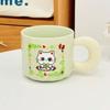 Gift Box Water Cup Cat Cute Ceramic Cup Cartoon High Value Mug High Value Simple Cup with Lid Spoon