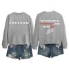 Women's Fashion Casual Long Sleeve Printed Round Neck Sweatshirt Top