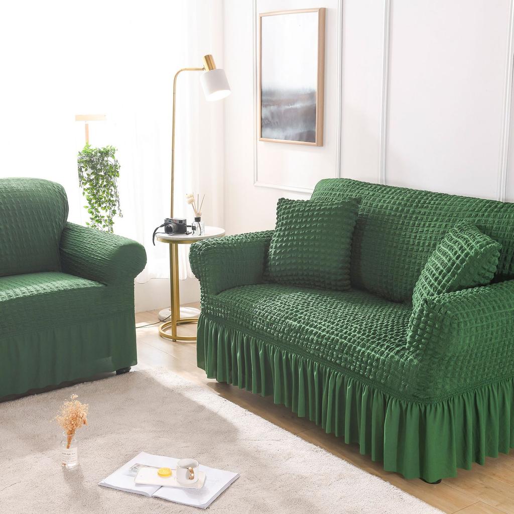 Сплошной цвет эластичный чехол для дивана для гостиной с принтом, эластичные секционные чехлы в клетку с принтом, чехол для дивана, L-образная форма, 1-4-местный