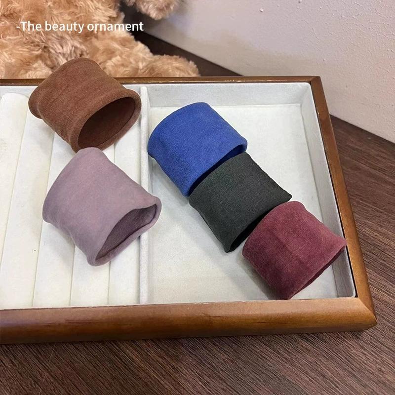 Durable ultra-wide seamless head rope versatile high ponytail mask hair ring high elastic rubber band women's hair rope