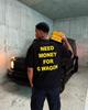 New Funny Hip Hop Harajuku Streetwear High Street Classic Letter Oversized Tshirt American Retro Round Neck Unisex