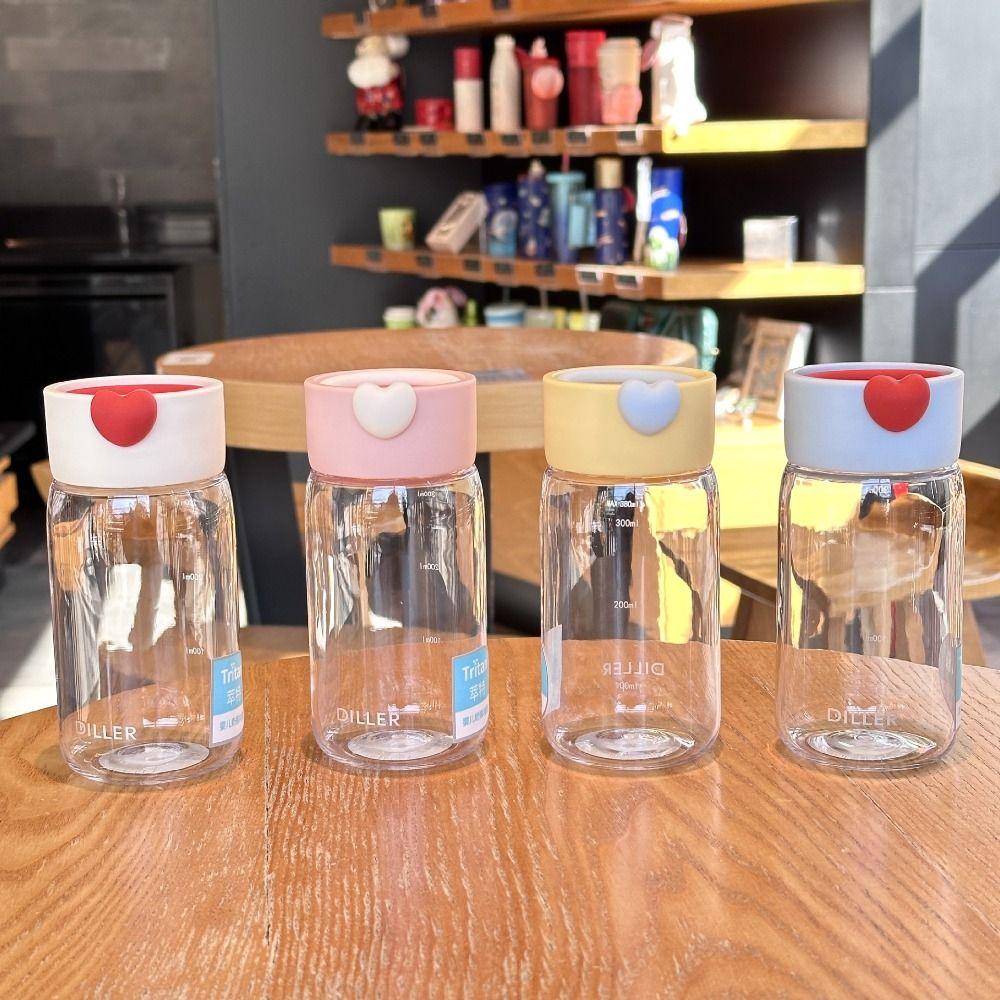 Plastic Straight Drink Water Cup With Handle Fitness Drinking Bottle Outdoor Sport