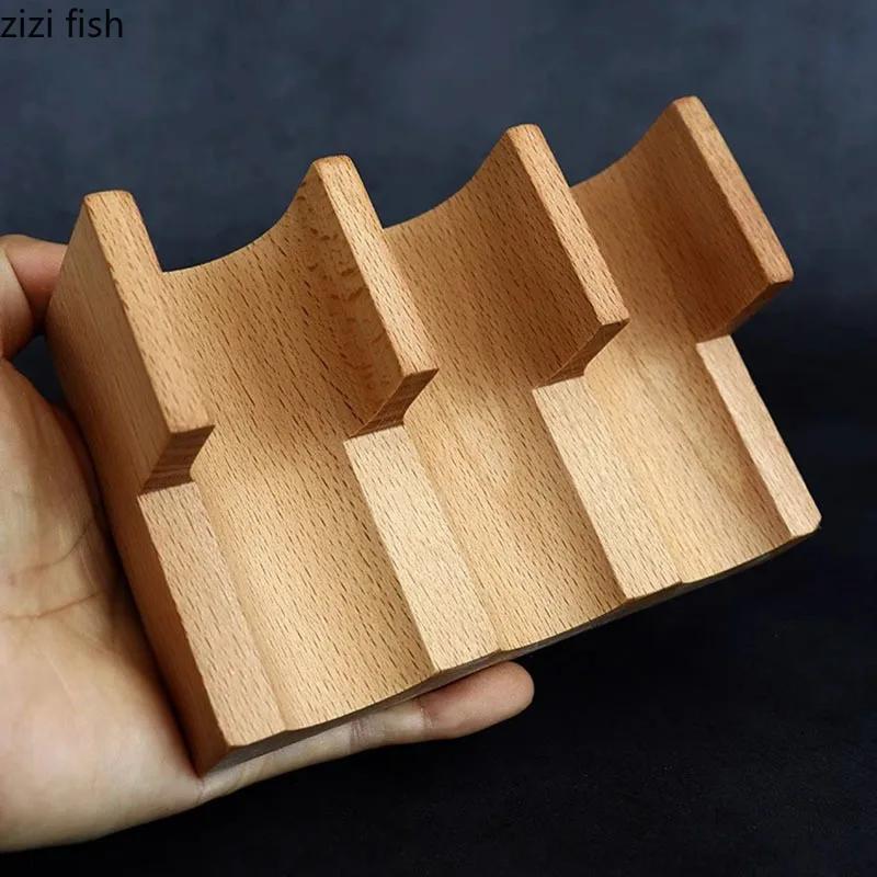 Креативная деревянная тарелка для подачи суши, прямоугольная подставка для молекулярной кухни, ресторанная посуда для демонстрации фирменных блюд