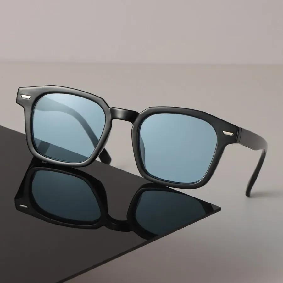 Дизайнерские квадратные солнцезащитные очки Женские Мужские Винтажные Черные Солнцезащитные очки Модные Личностные Очки Конфетного цвета Зеркальные Брендовые