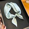 Fashion 100% Real Silk Scarf 53cm Square Bandelet Women's Silk Temperament Small Scarf Neck Decorative Wrap Printed Scarves