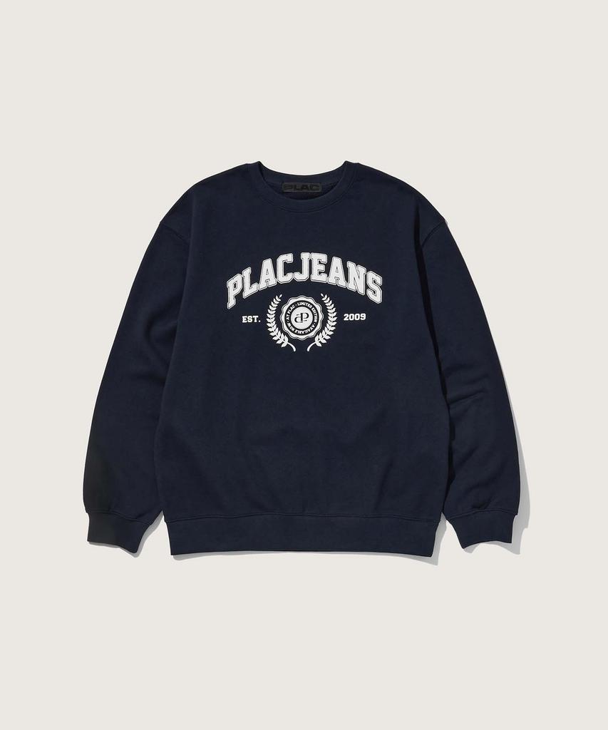 Графическая толстовка PLAC Jeans Темно-синяя