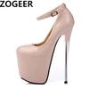 Fashion Fashion Extreme High Heels 19cm Platform Sexy Straps Women Pumps Black Nude Heels Evening Party Fetish Shoes Ladie Large Size 50