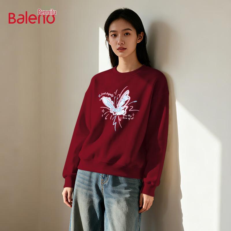 Baleno Women's Autumn 2025 American Casual Crew Neck Sweatshirt