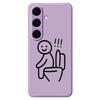 For Samsung Galaxy S25+ Case Stickman Toilet Pattern Printing Straight Edge TPU Phone Back Cover